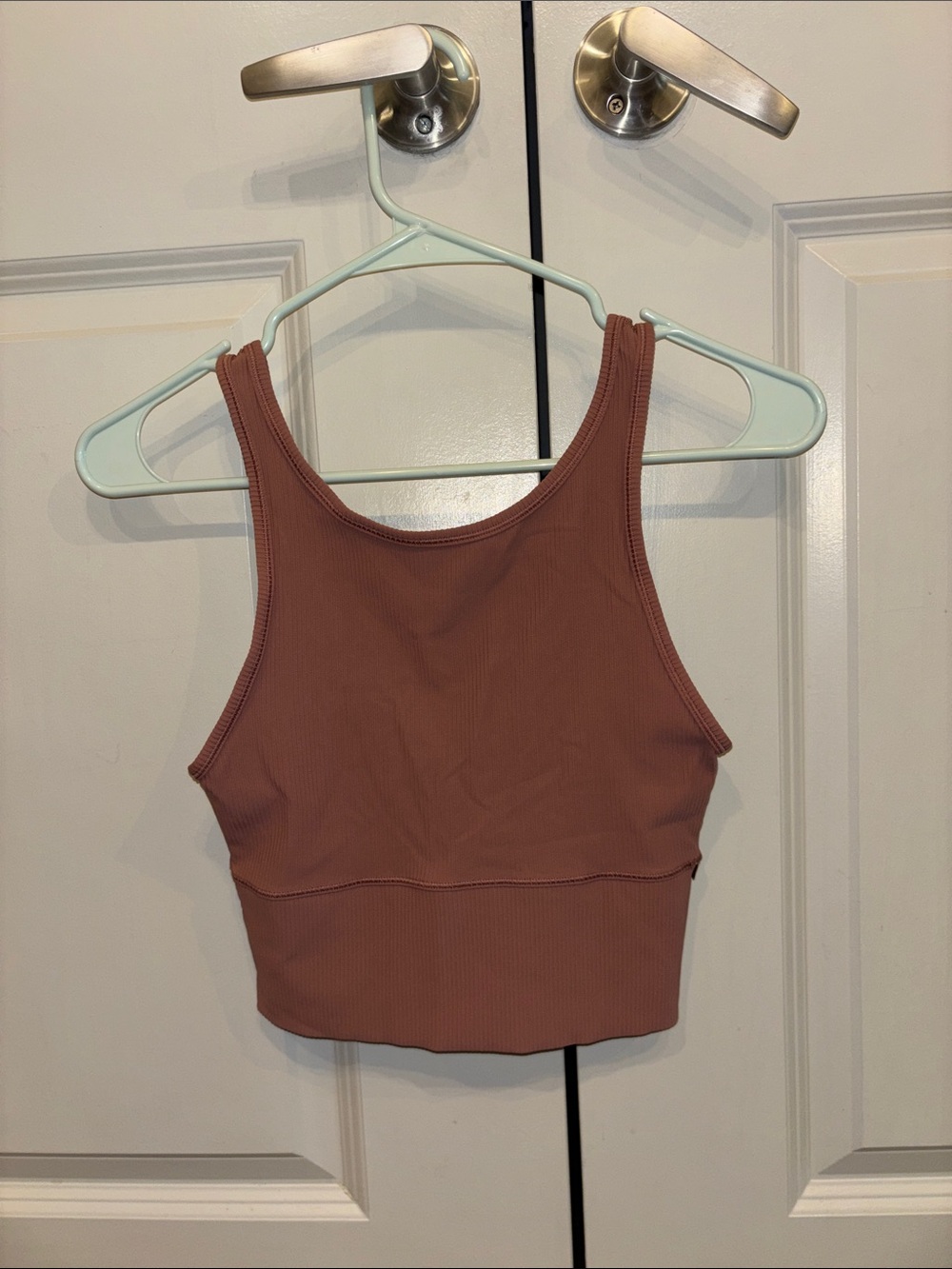 lululemon athletica ribbed tank top in terracotta